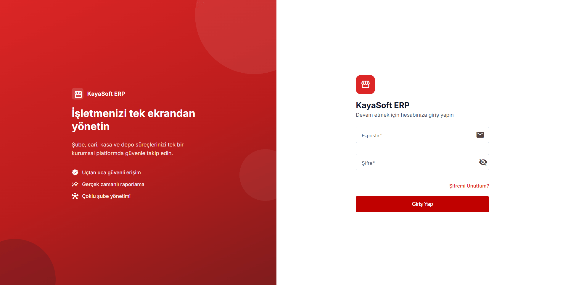 Giriş & Güvenlik